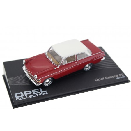 Altaya Opel Rekord PII 1960 - Burgundy Red with Polar White Roof