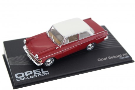 Altaya Opel Rekord PII 1960 - Burgundy Red with Polar White Roof