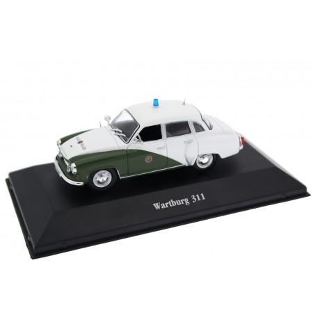 Atlas Wartburg 311/1000 Limousine Volkspolizei Funkstreifenwagen 1958 - Alabaster White/Police Green