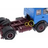 Neo Scale Models Mercedes-Benz 1632 NG 73 L-Fahrerhaus 1977 - Standard Blue/Oxblood Red