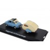 Schuco Glas Goggomobil T 250 Limousine with Moldi 2 Camper Trailer 1955 - Horizon Blue