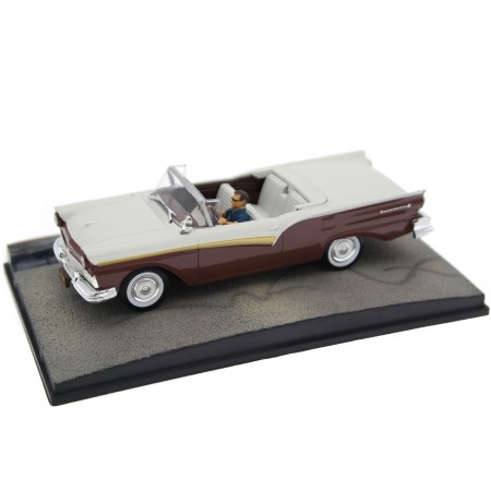 Altaya Ford Fairlane 500 Skyliner Retractable Hardtop 51A "Die Another Day (2002)" 1957 - Silver Mocha/Colonial White