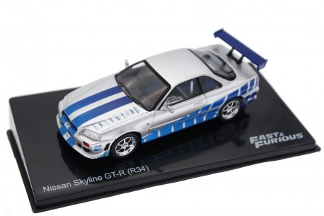 Altaya Nissan Skyline GT-R R34 "2 Fast 2 Furious" 1999 - Platinum Pearl