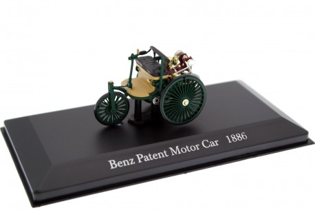 Коллекционная масштабная модель 1/43 Altaya Benz Patent Motorwagen Model 1 1886 - Green, Mercedes-Benz Official Model Collection
