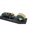 Cararama MG B Roadster ADO23 with Moldi 2 Camper Trailer 1963 - British Racing Green