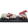 Cararama Mercedes-Benz 190 SL W121 with Moldi 2 Camper Trailer 1955 - White Grey