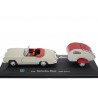 Cararama Mercedes-Benz 190 SL W121 with Moldi 2 Camper Trailer 1955 - White Grey