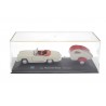 Cararama Mercedes-Benz 190 SL W121 with Moldi 2 Camper Trailer 1955 - White Grey