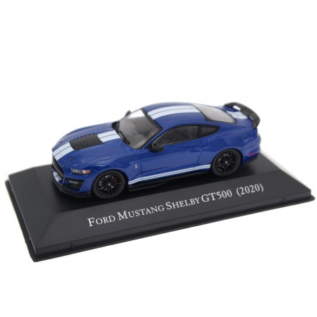 Altaya Ford Mustang Shelby GT500 2020 - Kona Blue Metallic with Candy White Stripes