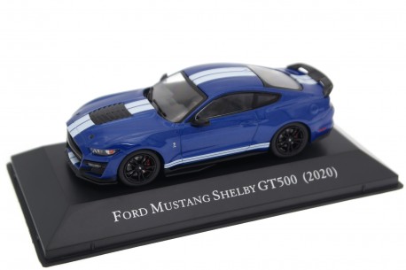 Altaya Ford Mustang Shelby GT500 2020 - Kona Blue Metallic with Candy White Stripes