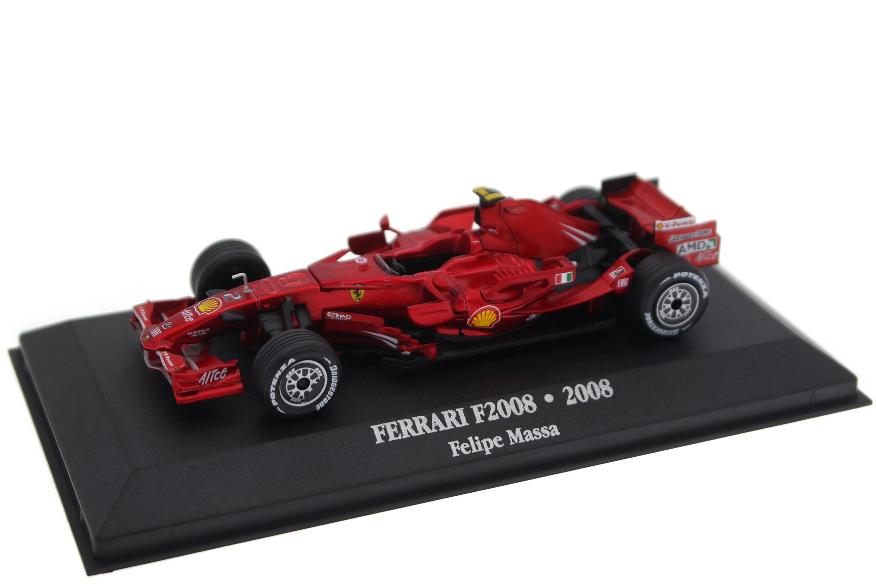 A collectible scale model Ferrari F2008 from Altaya F1