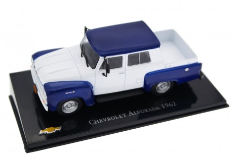 Hachette Chevrolet Alvorada 3100 Double Cabin 1962 - Pure White/Bolboa Blue