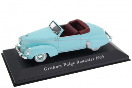 1/43 Altaya DC1399 Graham-Paige Model 97 Sharknose Supercharged Cabriolet by Pourtout 1939 - Celeste Turquoise, Voitures Classiq