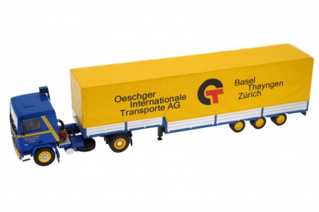 Altaya Volvo F12 Turbo 6 Intercooler Oeschger Internationale Transporte AG 1977 - Majesty Blue/Golden Glow Yellow
