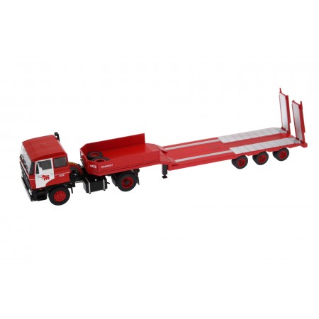 IXO DAF FT2800 Mammoet Low Loader Trailer 1978 - Carmine Red