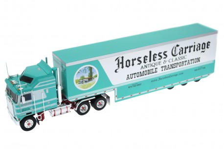 Altaya Kenworth K100 Aerodyne Car Transport Horseless Carriage Carriers 1976 - Tropical Turquoise/Pure White