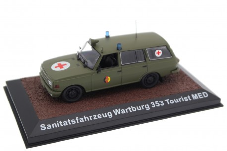 Atlas Wartburg 353 Tourist MED Sanitatsfahrzeug NVA 1985 - Military Green