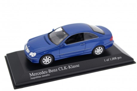 Minichamps Mercedes-Benz CLK-Class Coupé Elegance C209 2002 - Jasper Blue Metallic