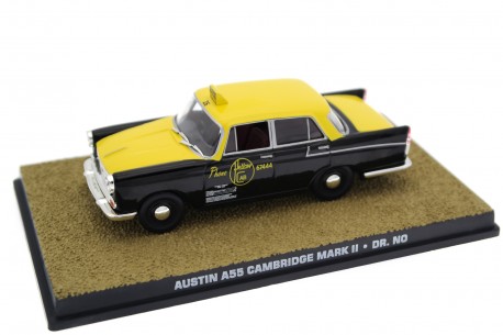 Altaya Austin A55 Cambridge Mark II Jamaican Taxi ADO9A "Dr. No (1962)" 1959 - Gloss Black/Highway Yellow