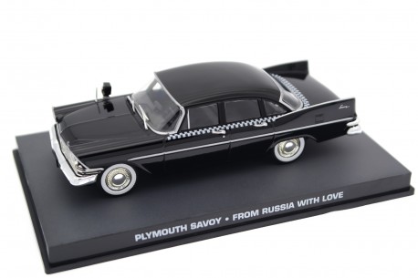 Altaya Plymouth Savoy 4-Door Sedan Istanbul Taxi "From russia with Love" 1959 - Jet Black