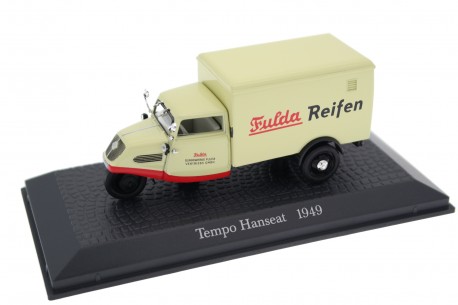 Atlas Tempo Hanseat Dreirad Kastenwagen "Fulda Reifen" 1949 - Beige