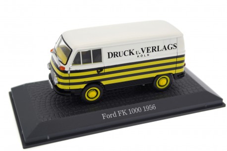 Atlas Ford Taunus Transit FK 1000 Kastenwagen Druck U. Verlags 1956 - Ermine White/Goldenglow Yellow/Raven Black