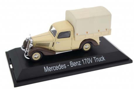 Schuco Mercedes-Benz 170 V Pritschenwagen W136 1950 - Light Ivory/Havana Brown
