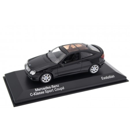 Minichamps Mercedes-Benz C-Class Sport Coupé EVOLUTION Sports Package CL203 2000 - Obsidian Black Metallic