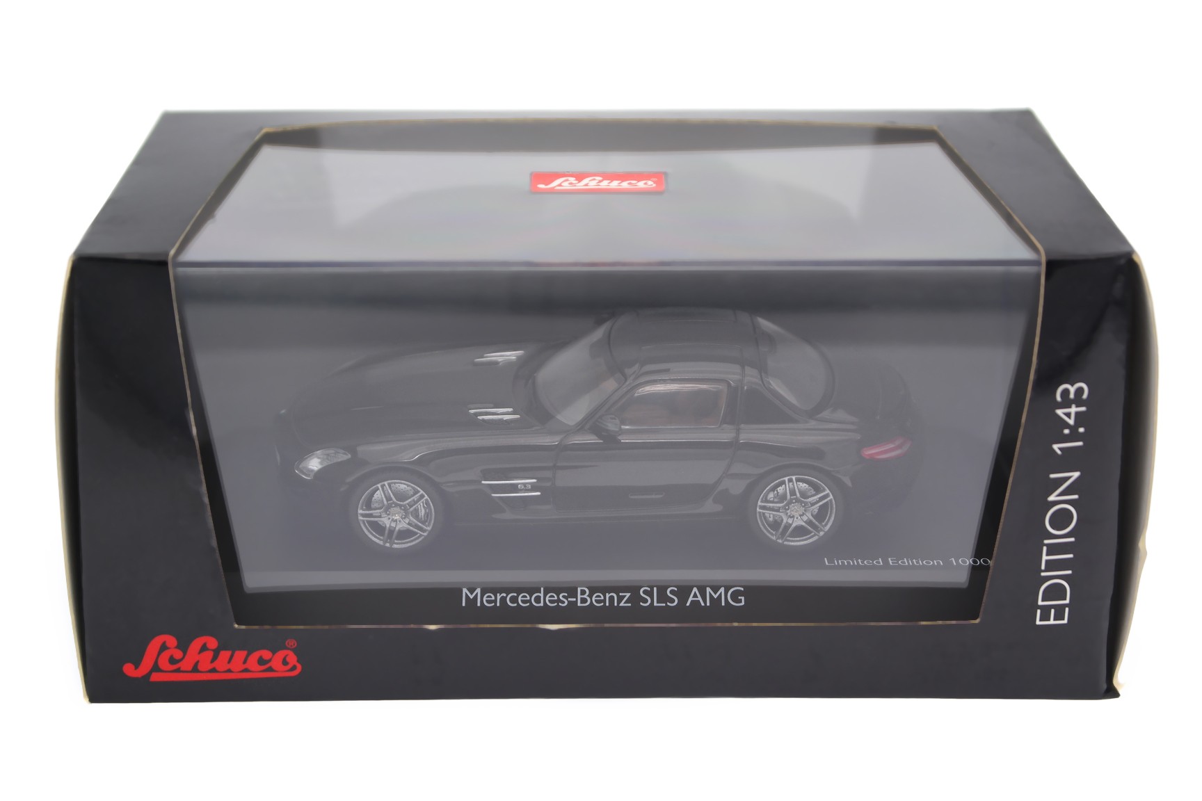 A collectible scale model Mercedes-Benz SLS AMG Coupe from Schuco
