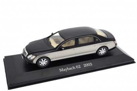 Altaya Maybach 62 V240 2003 - Baltic Black/Rocky Mountains Light Brown Metallic