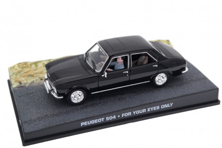 Altaya Peugeot 504 "For Your Eyes Only" 1969 - Noir Onyx Black