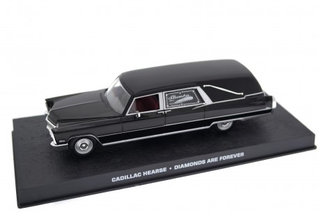Altaya Cadillac Fleetwood Series 75 Funeral Coach Superior Sovereign Landau "Diamonds Are Forever (1971)" 1968 - Sable Black