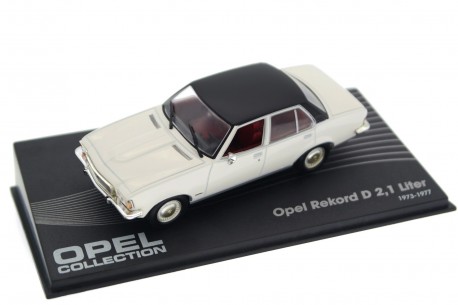 Altaya Opel Rekord D 2100 Diesel 1973 - Polar White with Black Roof