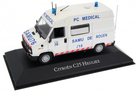 Atlas Citroën C25E Heuliez Ambulance SAMU 76 PC Medical 1984 - Meije White