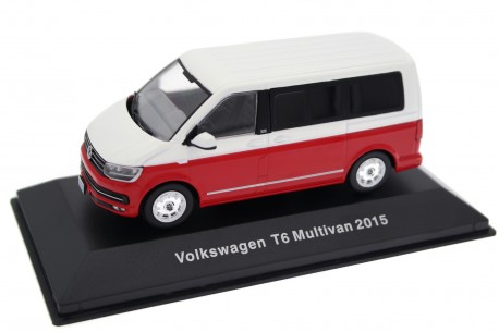 Altaya Volkswagen T6 Multivan TDI Blue Motion SG 2015 - Cherry Red/Candy White