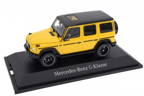 Norev Mercedes-Benz G-Class G 500 AMG Line W465 2024 - Manufaktur Sun Yellow/Obsidian Black Metallic