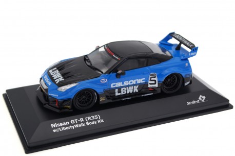 1/43 Solido S4311202 Nissan GT-R R35 LB-Silhouette Works GT 35GT-RR #5 Calsonic 2022 - Candy Blue/Jet Black