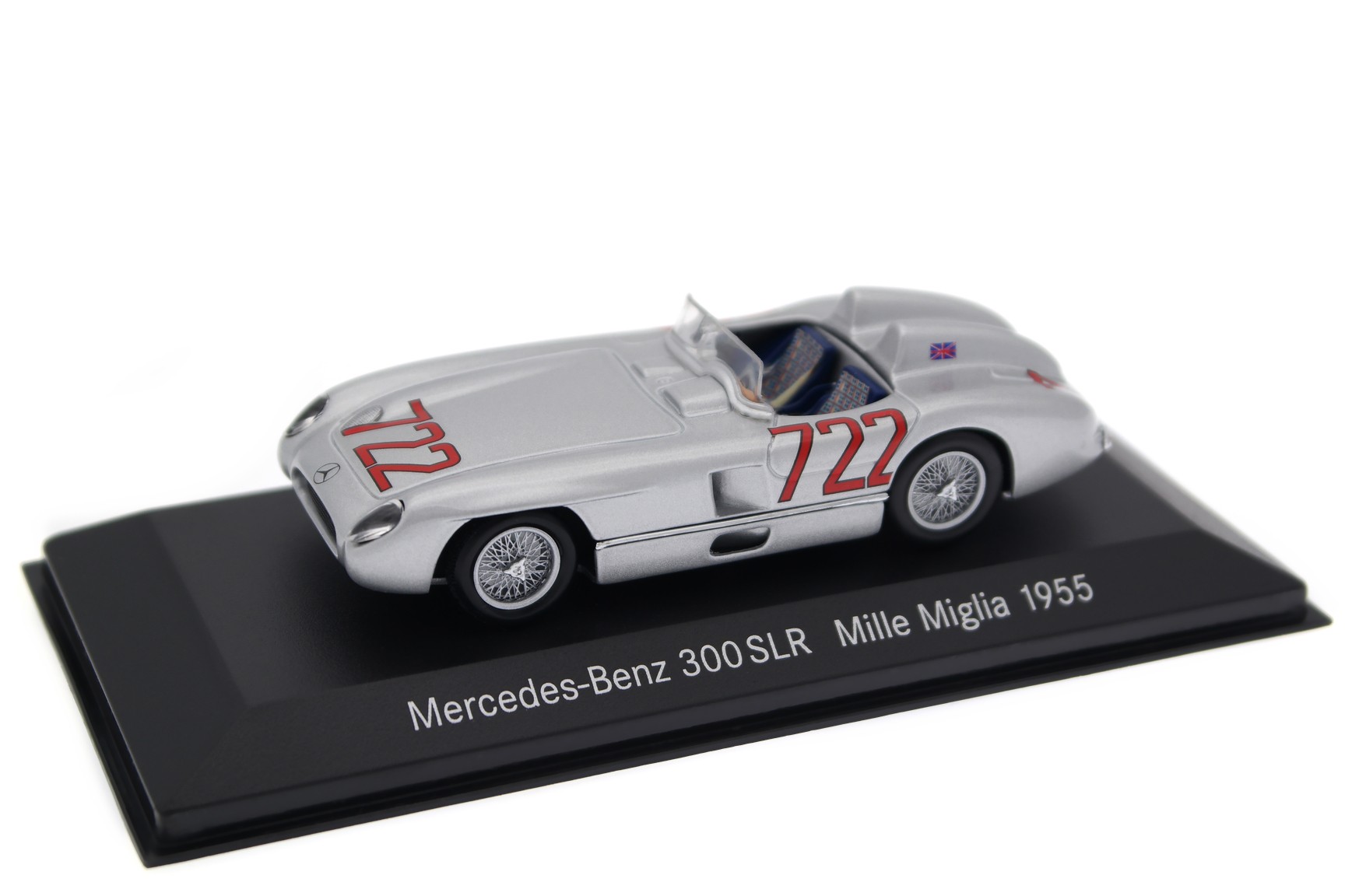 A collectible scale model Mercedes-Benz 300 SLR from Minichamps