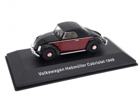 DeAgostini Volkswagen 1100 Hebmüller Cabriolet Type 14A 1949 - Bordeaux Red/Black