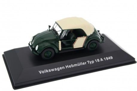 DeAgostini Volkswagen Hebmüller Typ 18 A Polizei Cabriolet 1949 - Military Green