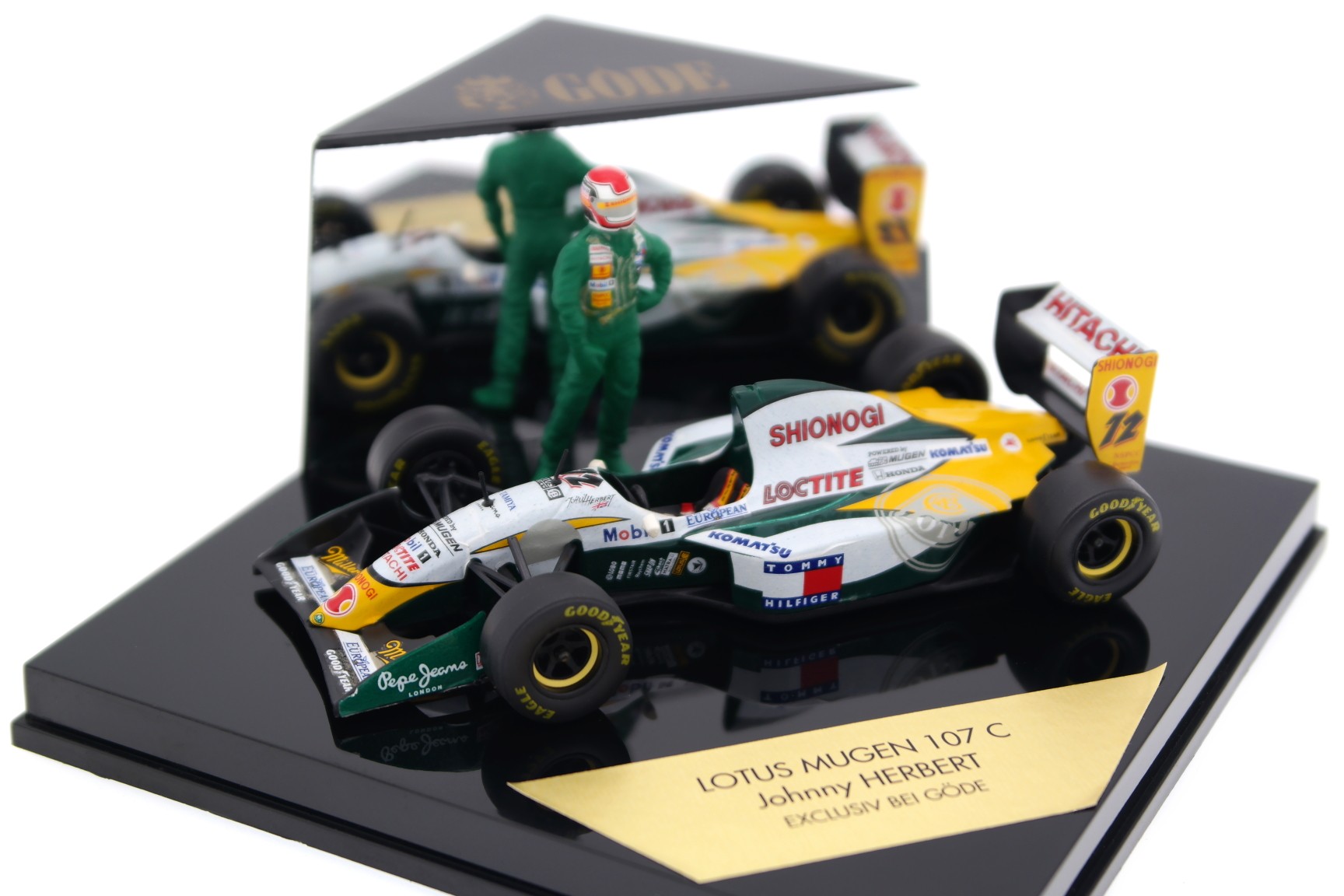 A collectible scale F1 model Lotus 107C from Göde