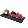 Cararama Volkswagen Käfer 1303 Cabriolet with Moldi 2 Camper Trailer 1973 - Bahia Red