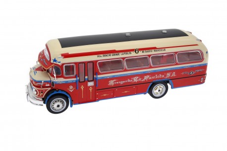 Hachette Mercedes-Benz LO 1112 Omnibus La Perlita 1969 - Red/Blue/Beige