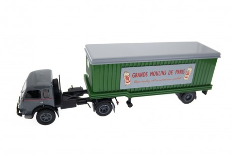 Altaya Renault R4182 Fainéant Grands Moulins Dry Van Trailer 1950 - Iron Grey