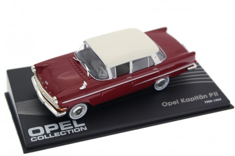 Altaya Opel Kapitän PII 1959 - Malaga Red with Polar White Roof
