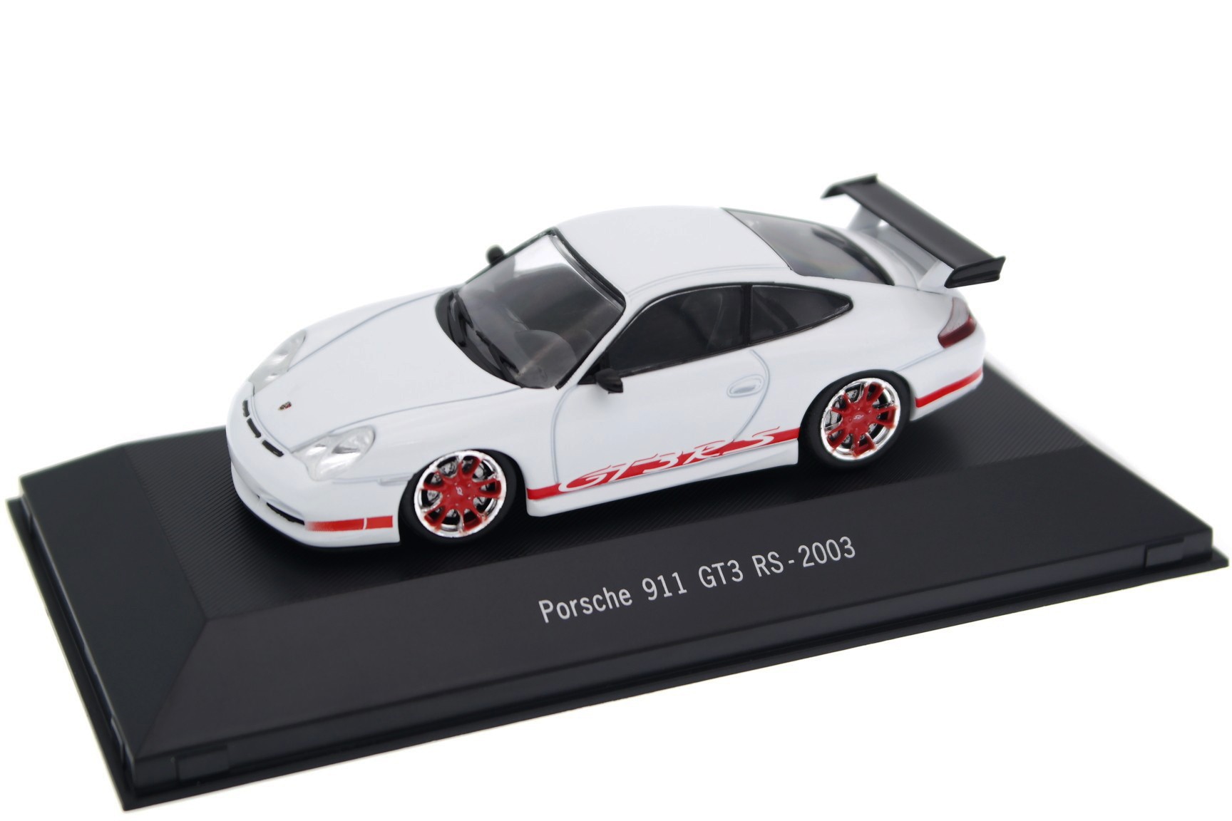 A collectible scale model Porsche 911 GT3 RS from Altaya