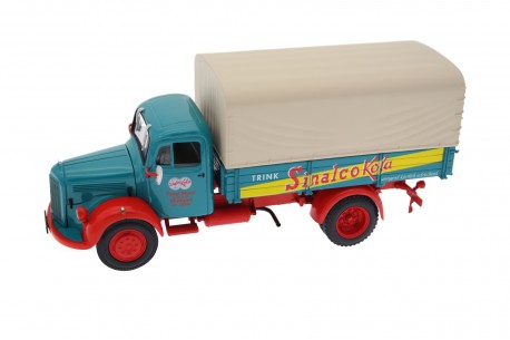 Minichamps Mercedes-Benz L 3500 Sinalco Kola 1954 - Water Blue/Traffic Red