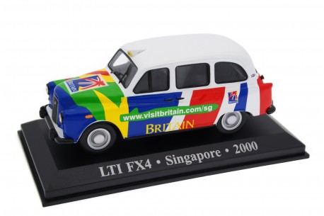 Altaya LTI FX4 Singapore Taxi 2000 - Glossy White with Multicolor Livery