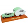 Atlas Trabant 601 Limousine with Würdig 301 Camper Trailer 1964 - Menthol Green/Polar White