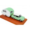 Atlas Trabant 601 Limousine with Würdig 301 Camper Trailer 1964 - Menthol Green/Polar White